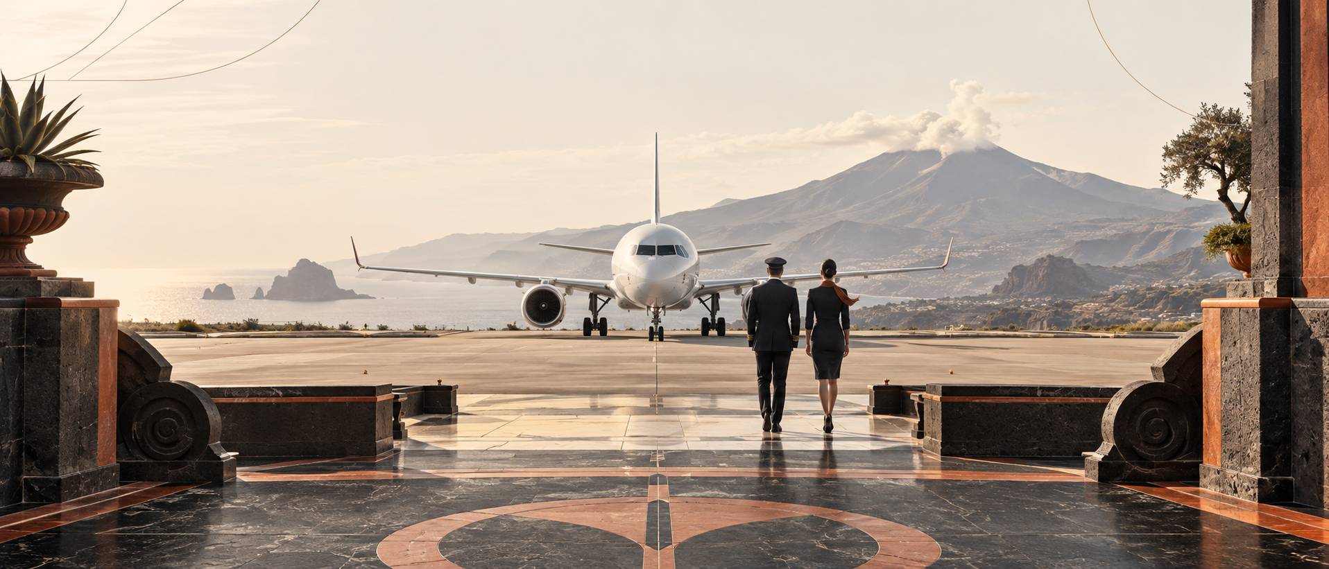 Illustration éditoriale du sujet : Etna Sky cerca nuovi talenti: scopri le posizioni aperte e come candidarti per la nuova compagnia aerea siciliana