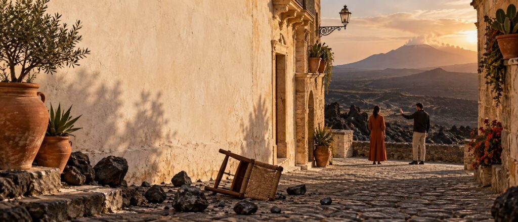 Illustration éditoriale du sujet : In Sicilia, una parola ha un peso ineguagliabile: il significato eterno di 'suca